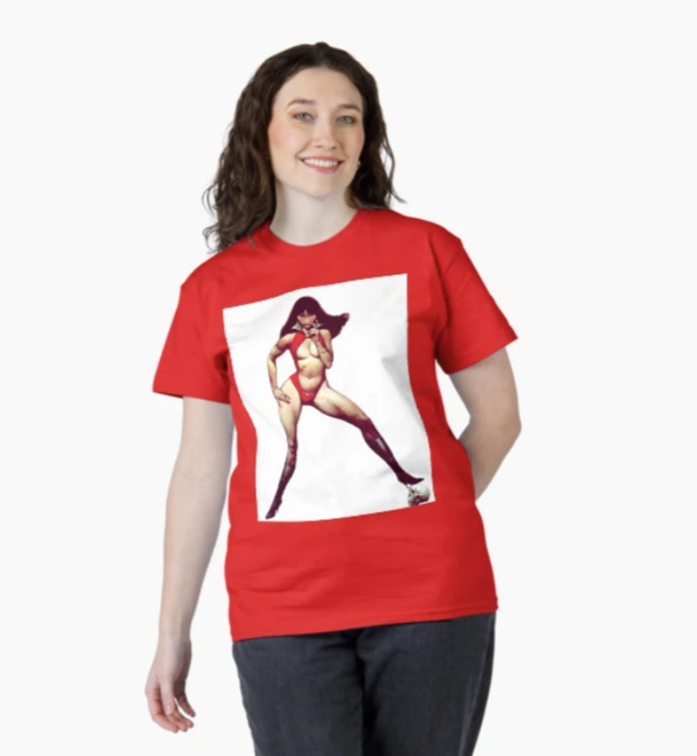 Vampirella Skull Classic T Shirt Red